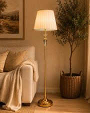 The Aurelia Brass & Crystal-Drop Floor Lamp