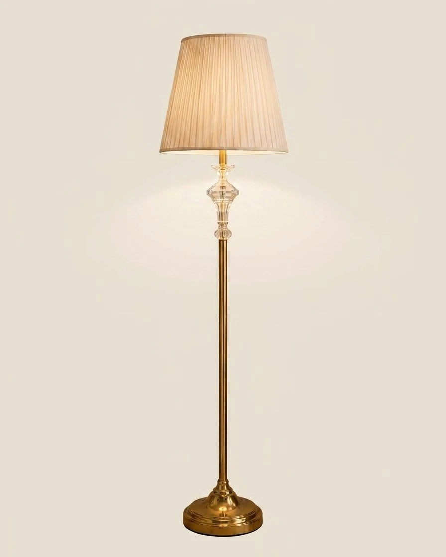 The Kensington Brass & Crystal Floor Lamp