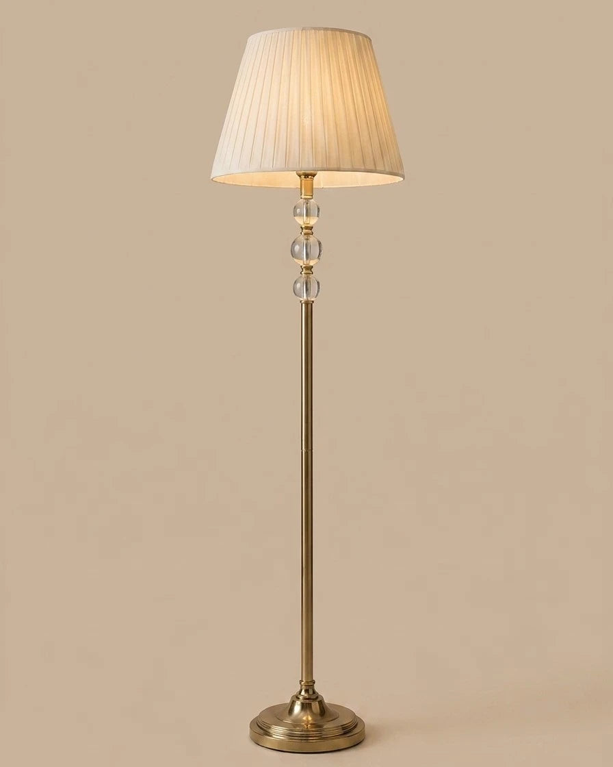 The Clarisse Stacked Crystal Floor Lamp 