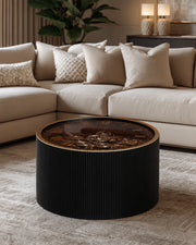 Gear Fusion Coffee Table with Clock Top - Small