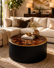 Gear Fusion Coffee Table with Clock Top - Large