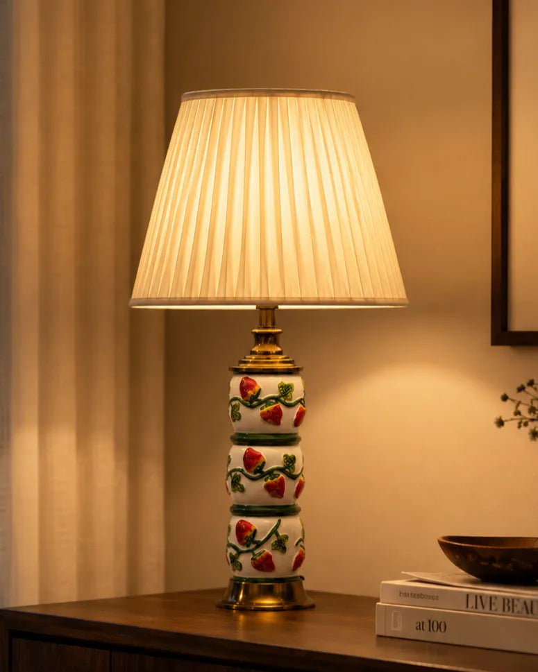 Sweet Strawberry Condiment Table Lamp 