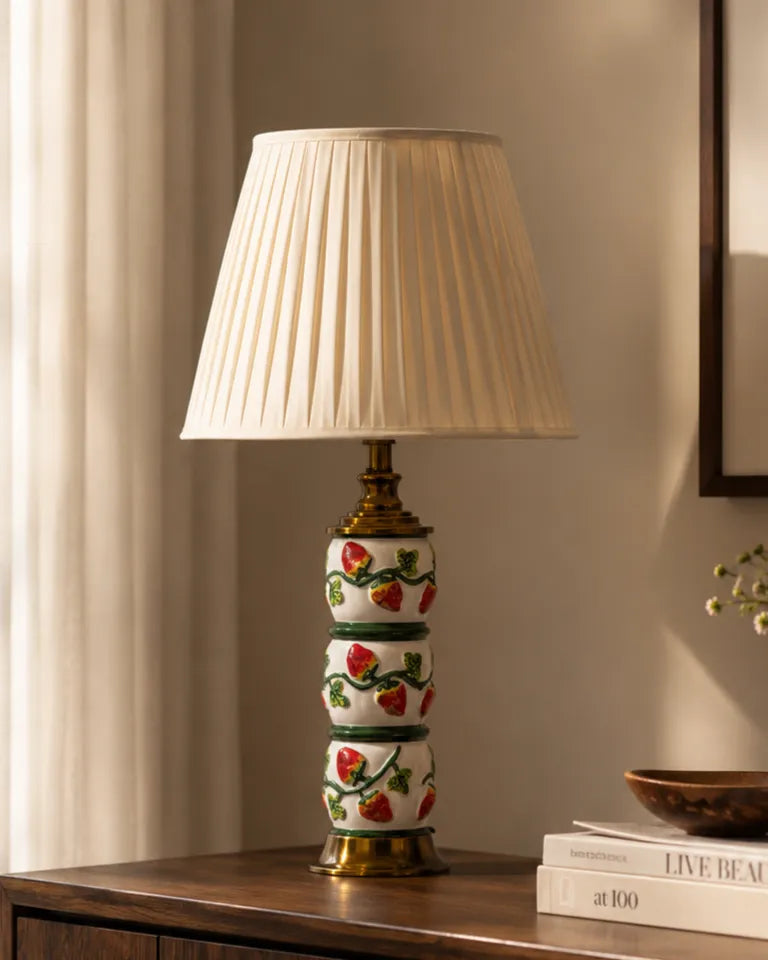 Sweet Strawberry Condiment Table Lamp 