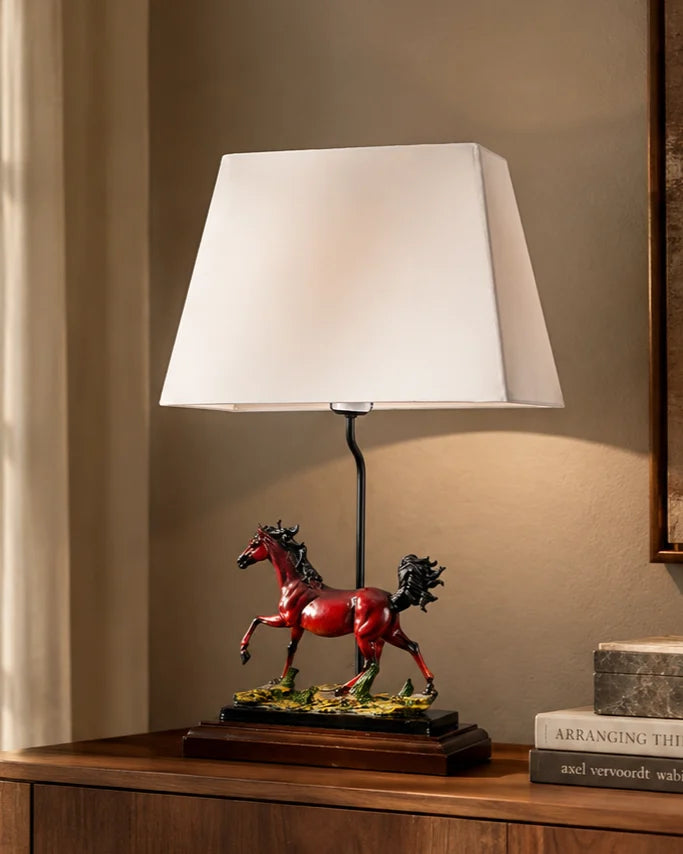 Majestic Running Horse Figurine Table Lamp