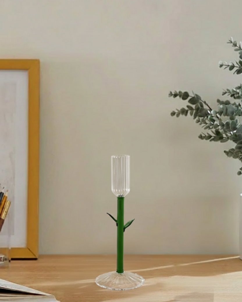 Botanical Stem Glass Candle Stand 