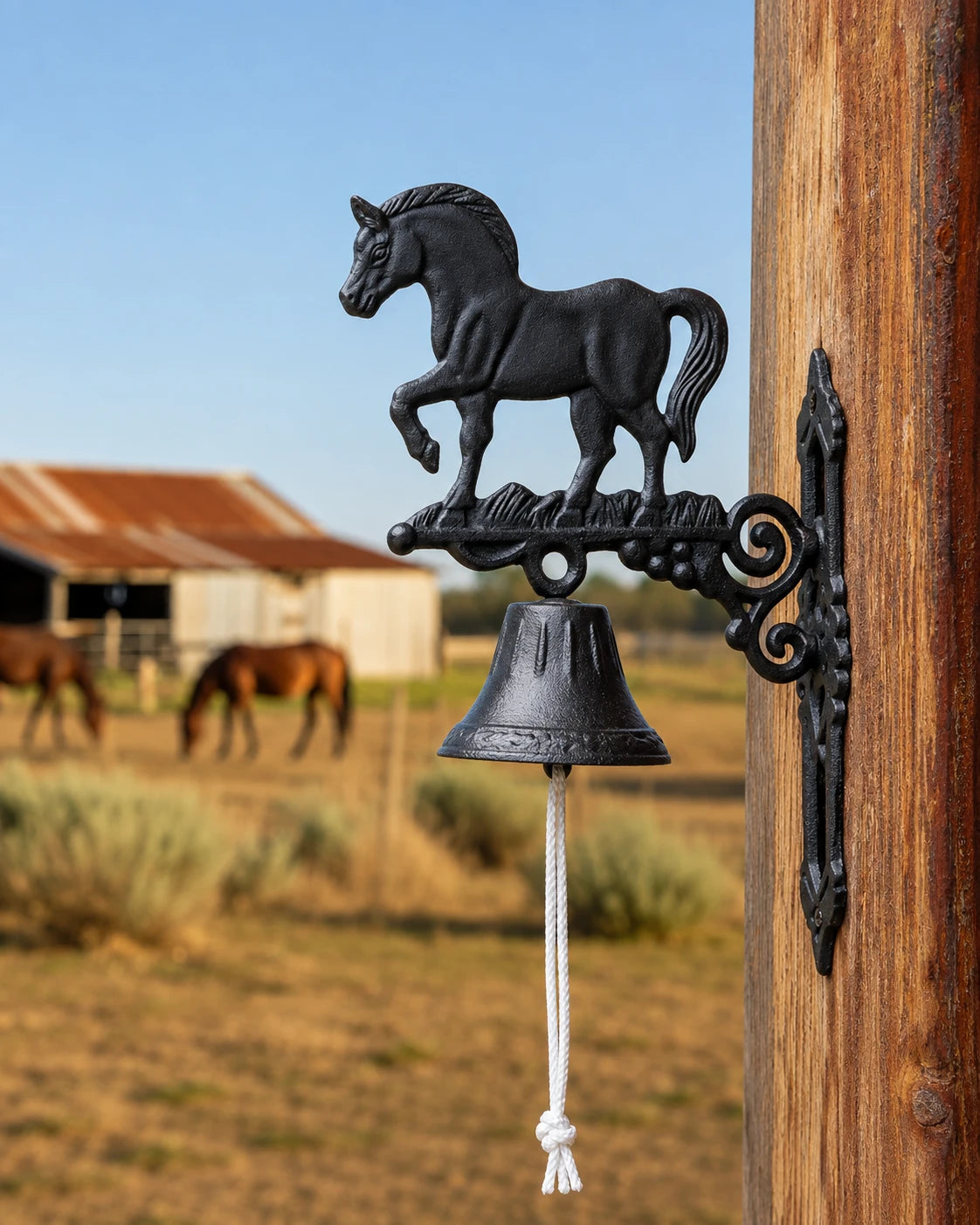 Heritage Equine - Cast Iron Wall Mounted Bell 