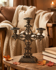 Lattice - Cast Iron 3 Arm Candelabra