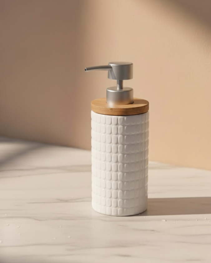 Urban Stone 3 Piece Bathroom Set - White 