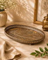 Vintage Birch Leaf Serving Tray - Large 