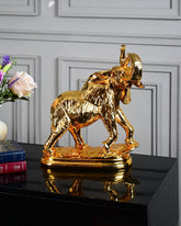 Majestic Golden Elephant Figurine 