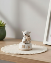 Heart Hug Teddy Music Box - Brown 