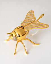 Bee-Shaped Honey Pot With Spoon '200 ML' - Gold Stone