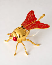 Bee-Shaped Honey Pot With Spoon '200 ML' - Red