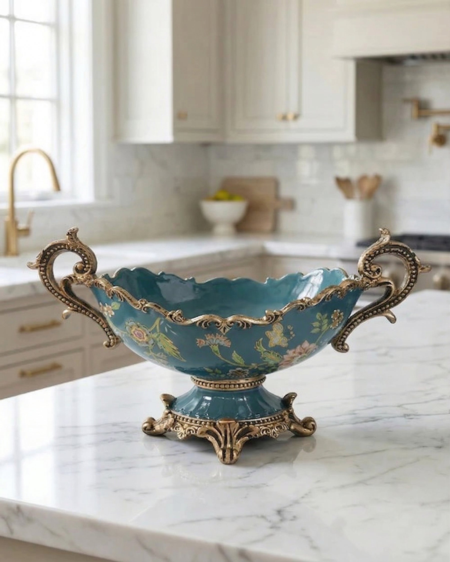 Emerald Bloom Classic Decorative Bowl 