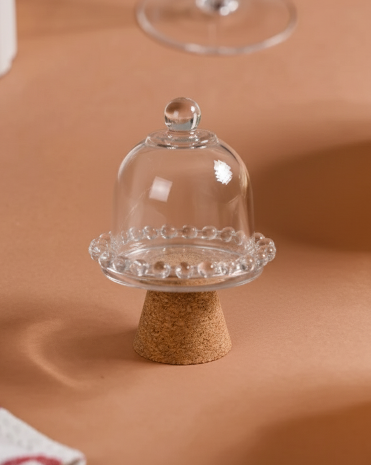 Elegant Glass Dome Butter Dish 