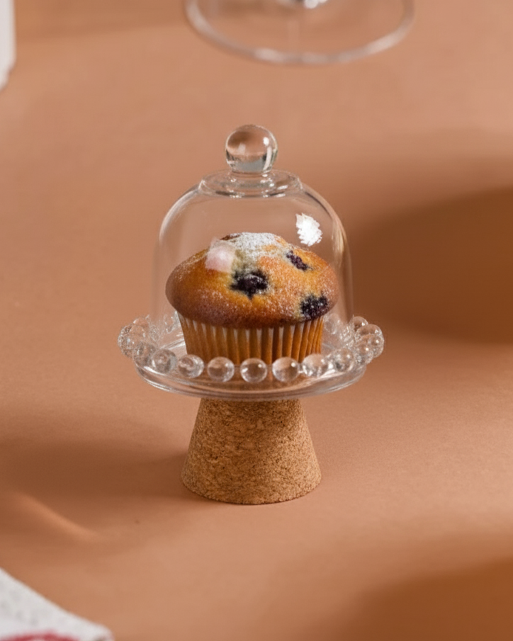 Elegant Glass Dome Butter Dish 