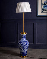 Oriental Indigo Floral Floor Lamp 