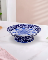 Timeless Blue & White Ceramic Cake Stand 