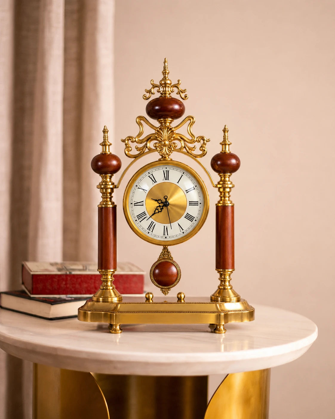 The Imperial Gilt and Mahogany Mantel Clock