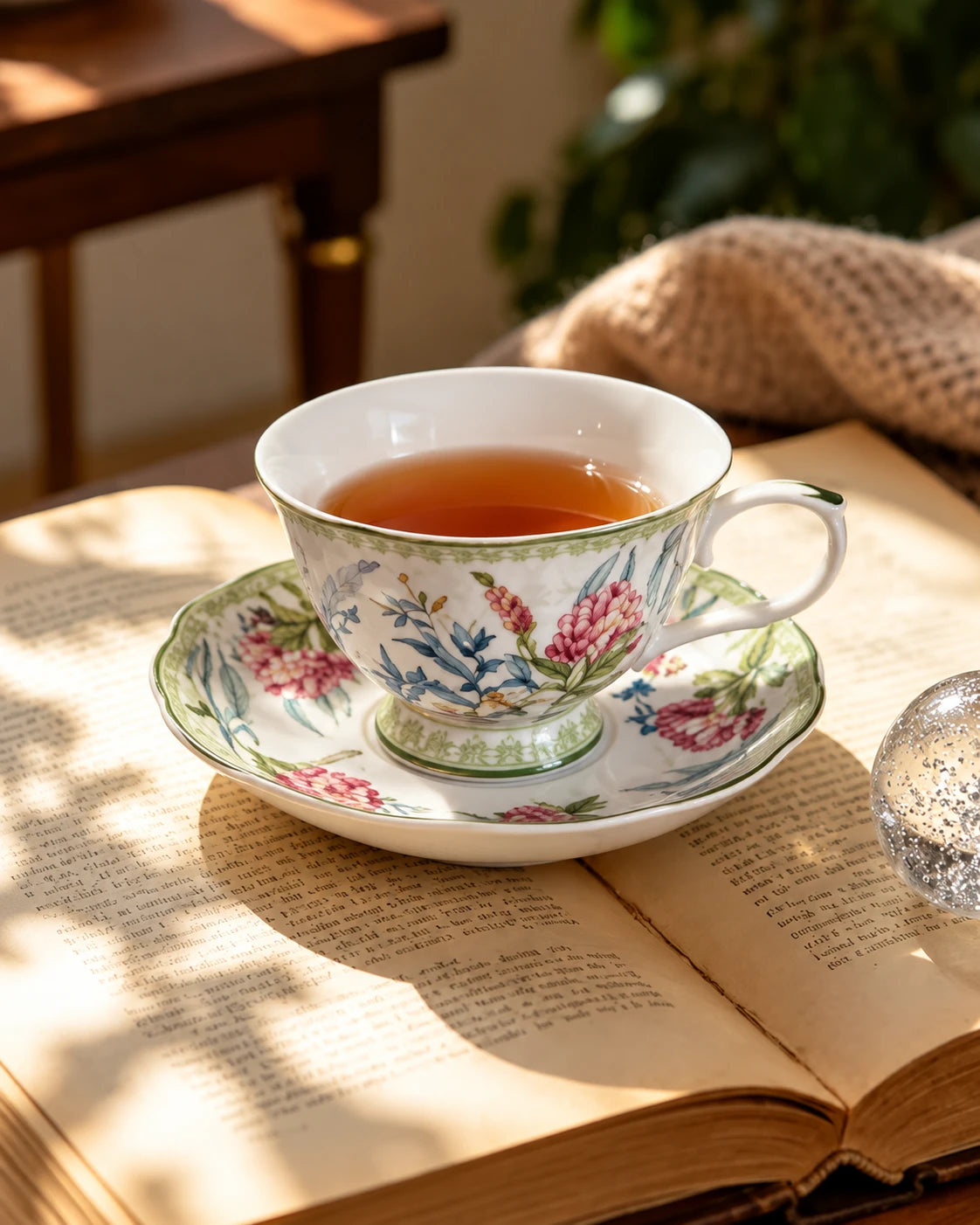 Country Botanical Cup & Saucer