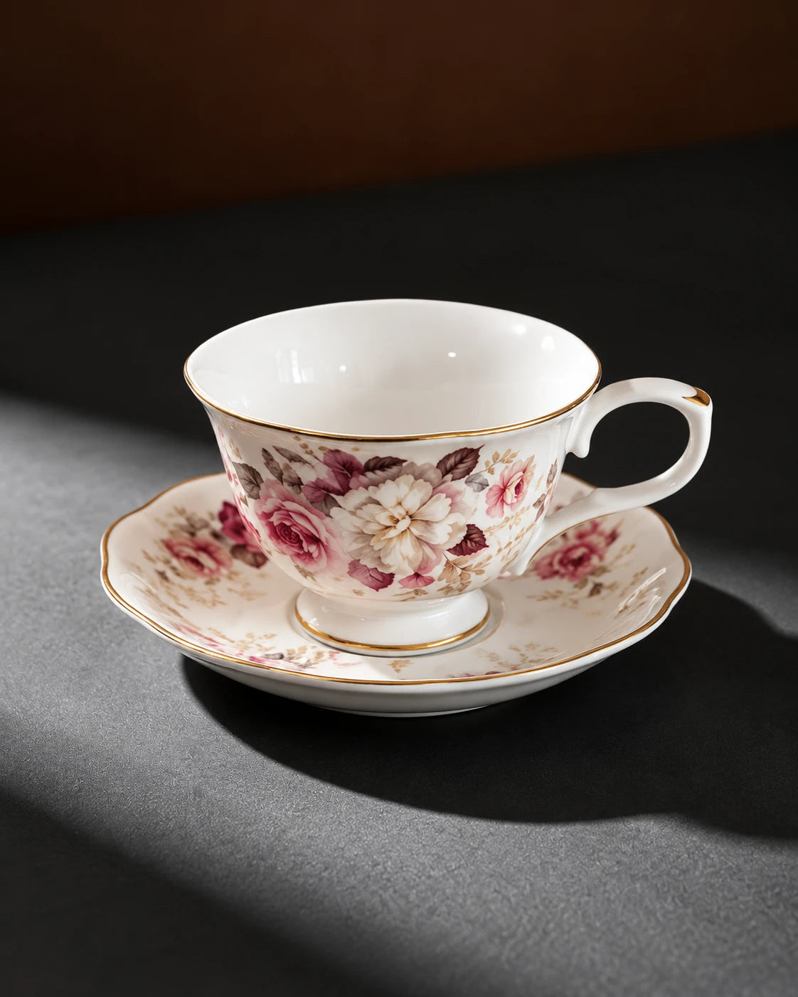The Gilded Peony Cup & Saucer