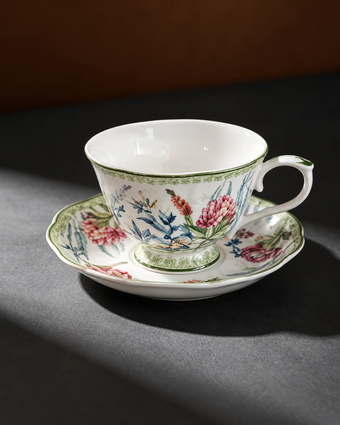 Country Botanical Cup & Saucer