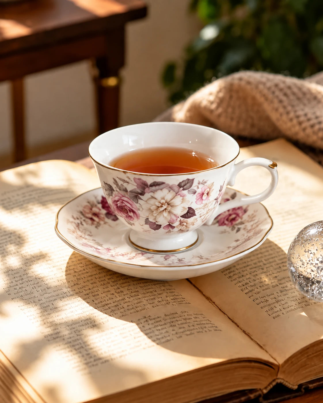 The Gilded Peony Cup & Saucer
