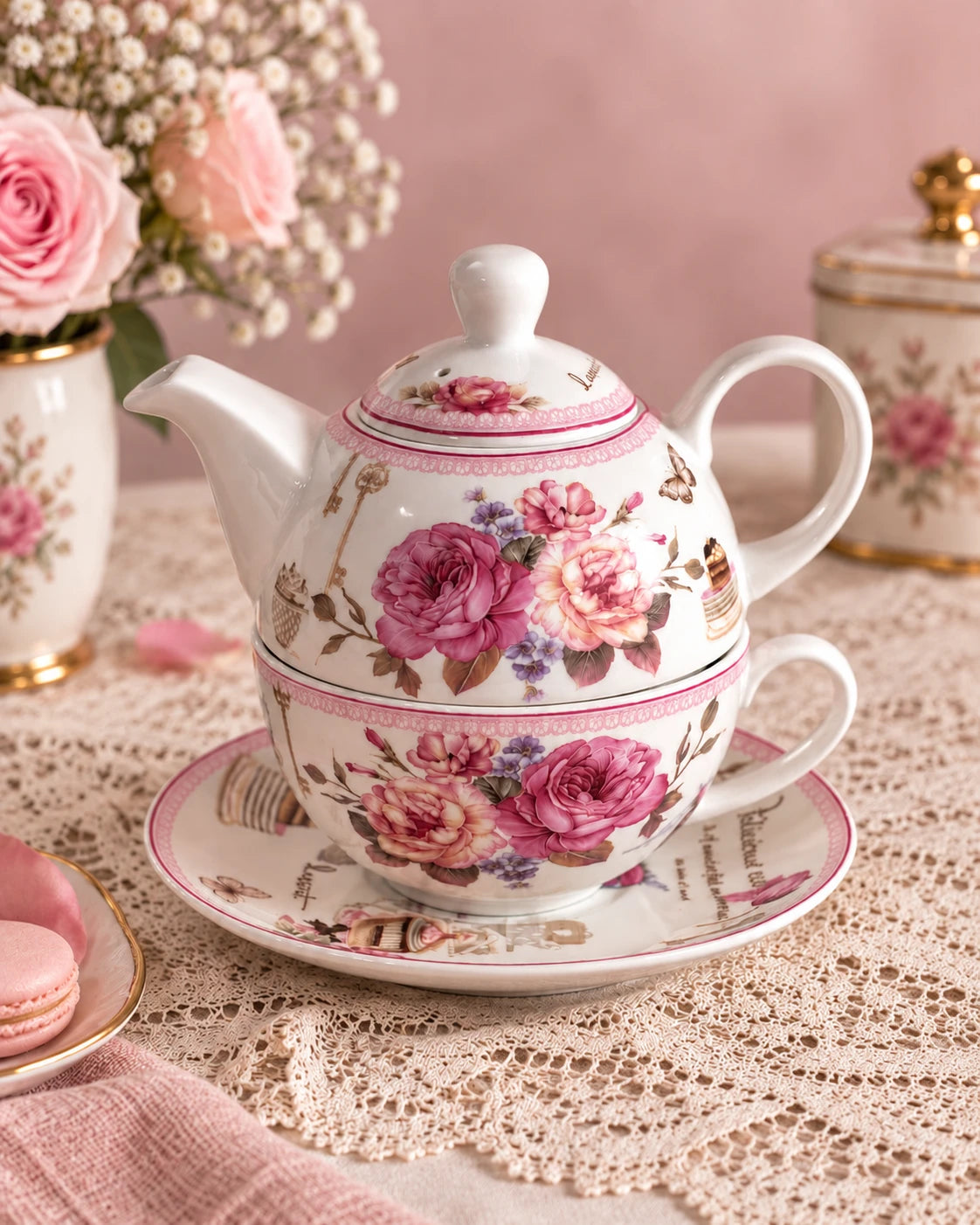 Countryside Roses Tea for One Set