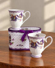 Lavender Whispers Ceramic Mug - Set of 2