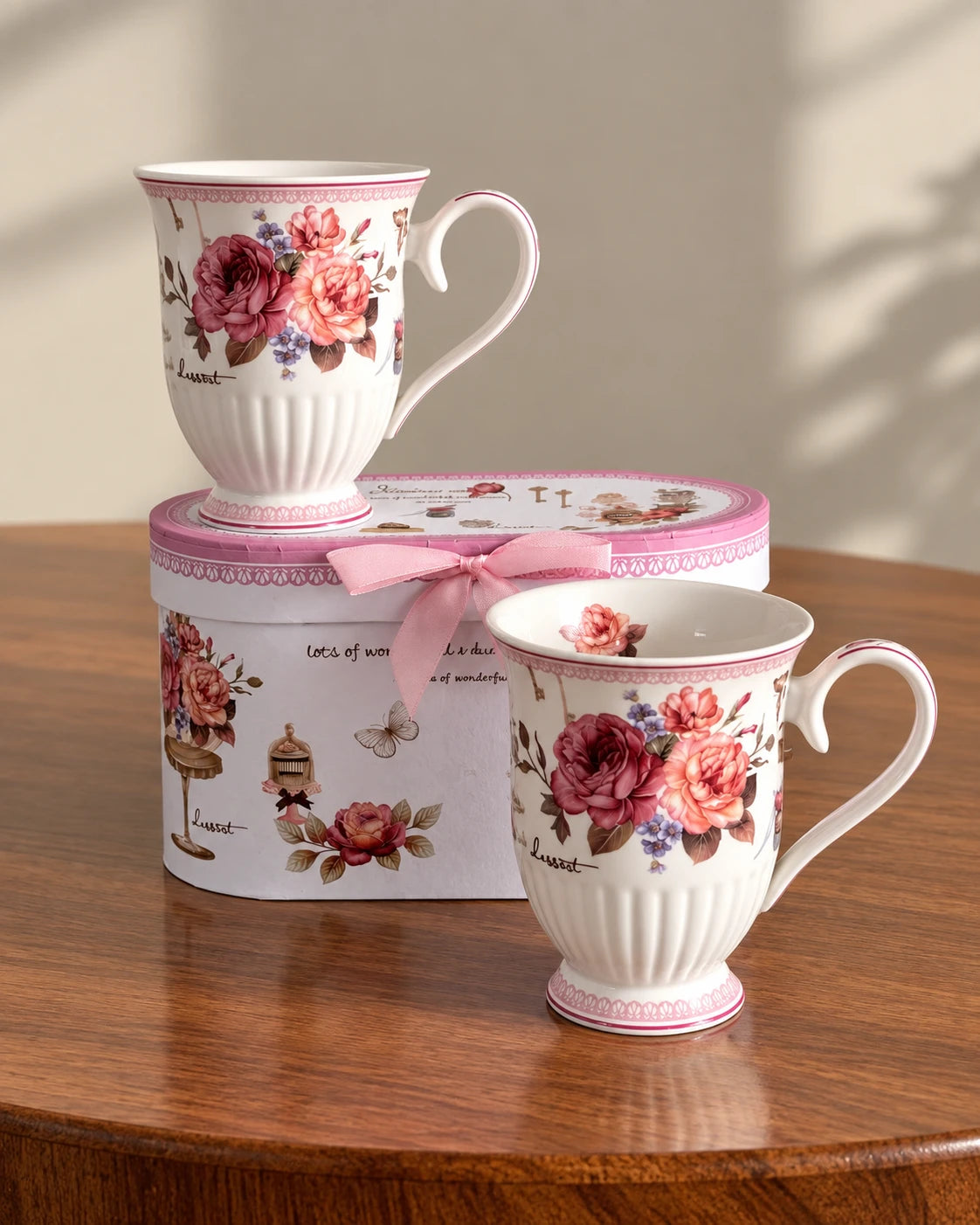 Countryside Roses Ceramic Mug - Set of 2