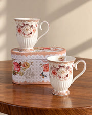 The Gilded Peony Ceramic Mug - Set of 2