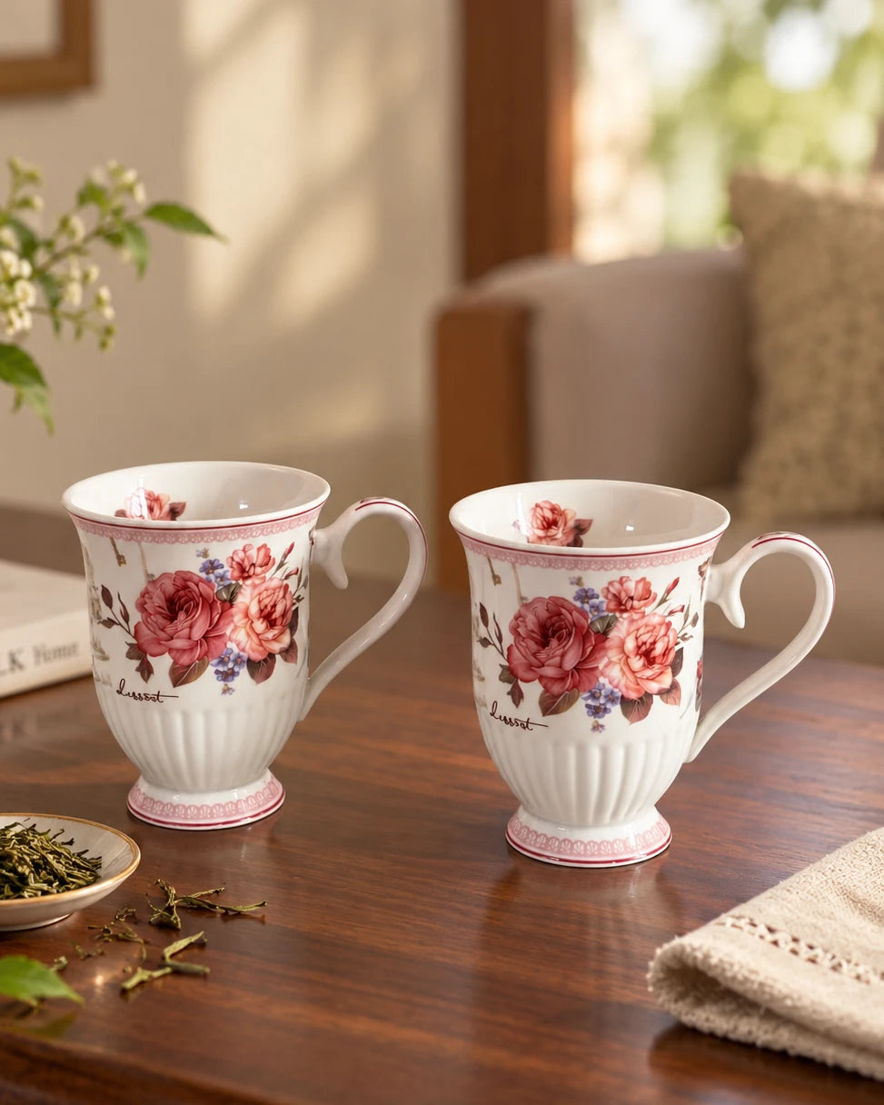 Countryside Roses Ceramic Mug - Set of 2