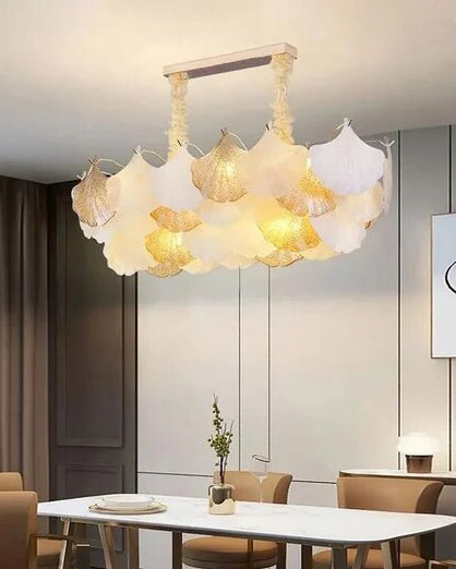 Ginkgo Leaf Rectangular Chandelier - The Decor Kart 