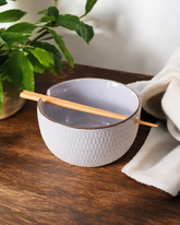 Ramen Bowl With Chopsticks - Grey 