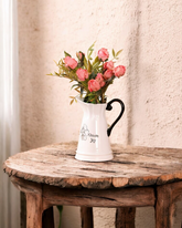 Crisp White Ceramic Pitcher Vase - VII 