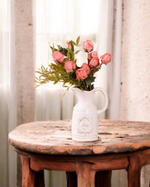 Crisp White Ceramic Pitcher Vase - III 