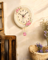 'Country Roses' Vintage Wall Clock 