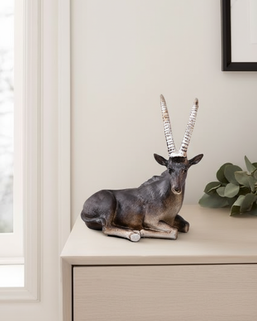 Majestic Antelope Family Decorative Figurine  - Set Of 3 