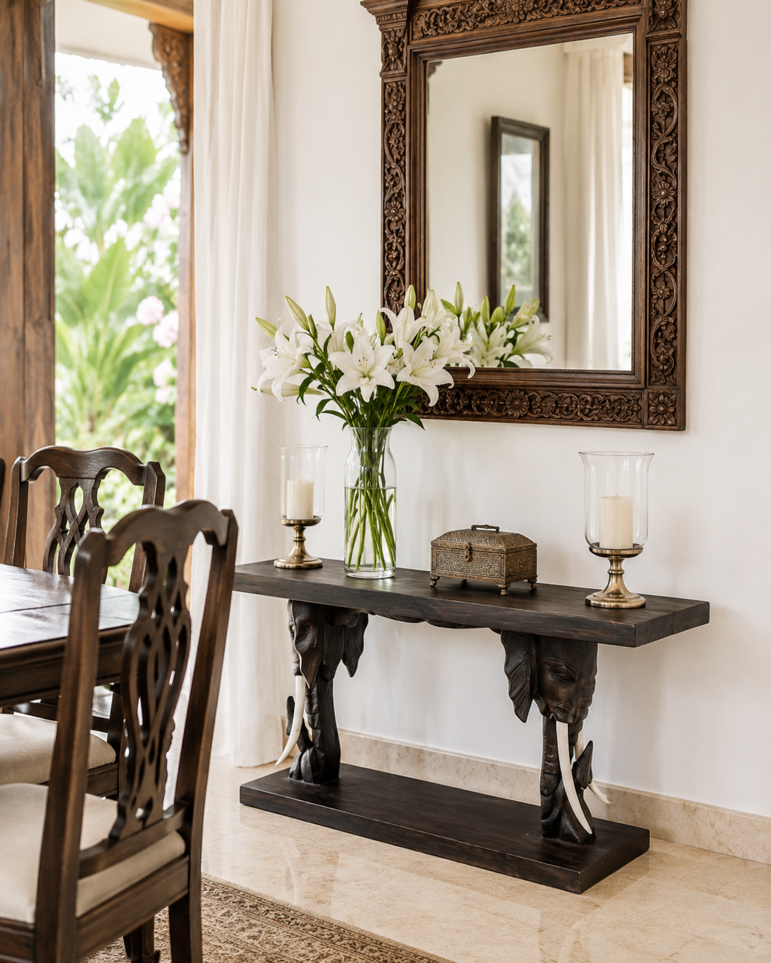 Royal Dual  Elephant Center Table 