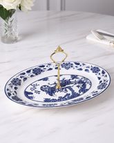 Blue & White Willow Cake Stand 
