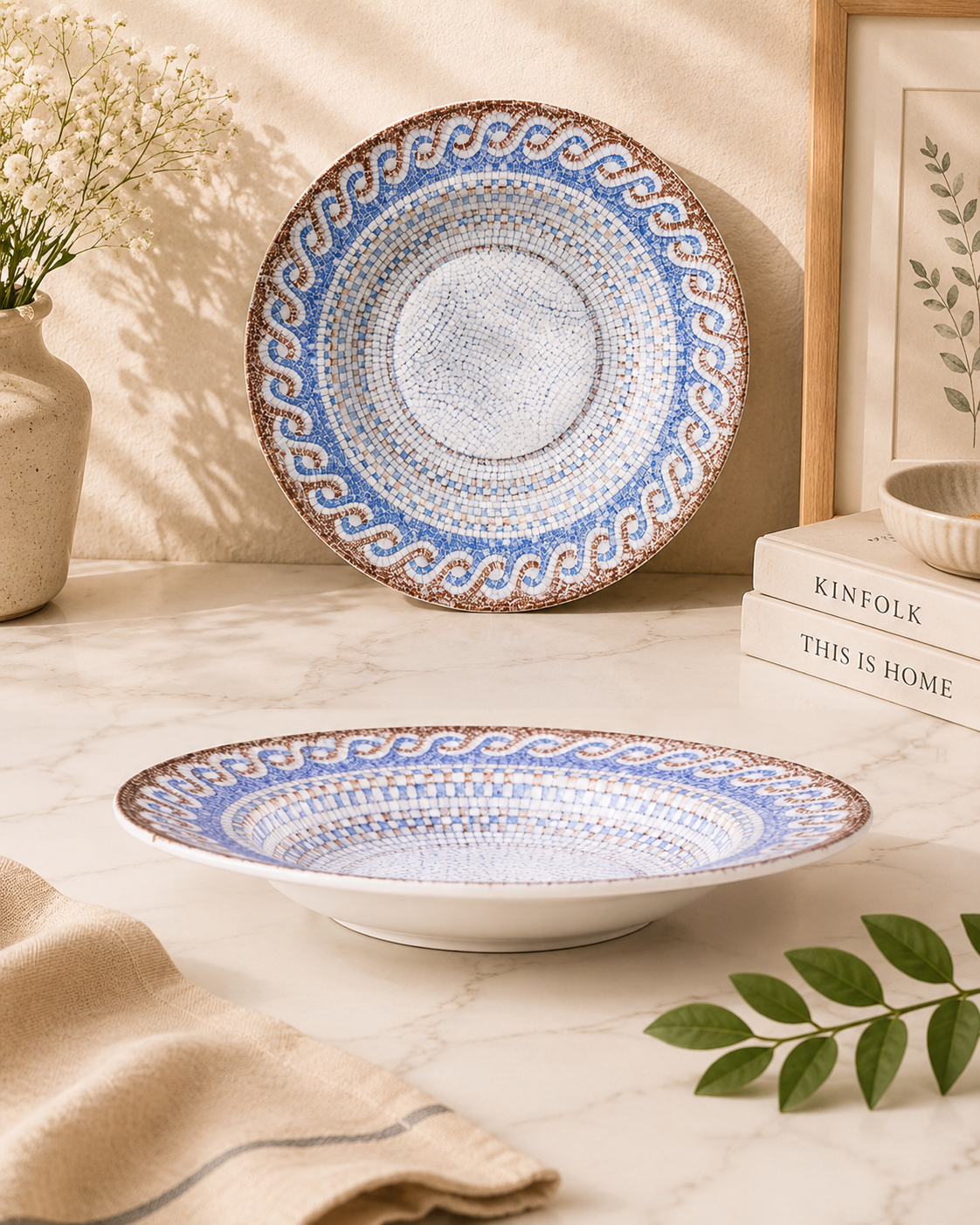 Mediterranean Mosaic Pasta Plate 