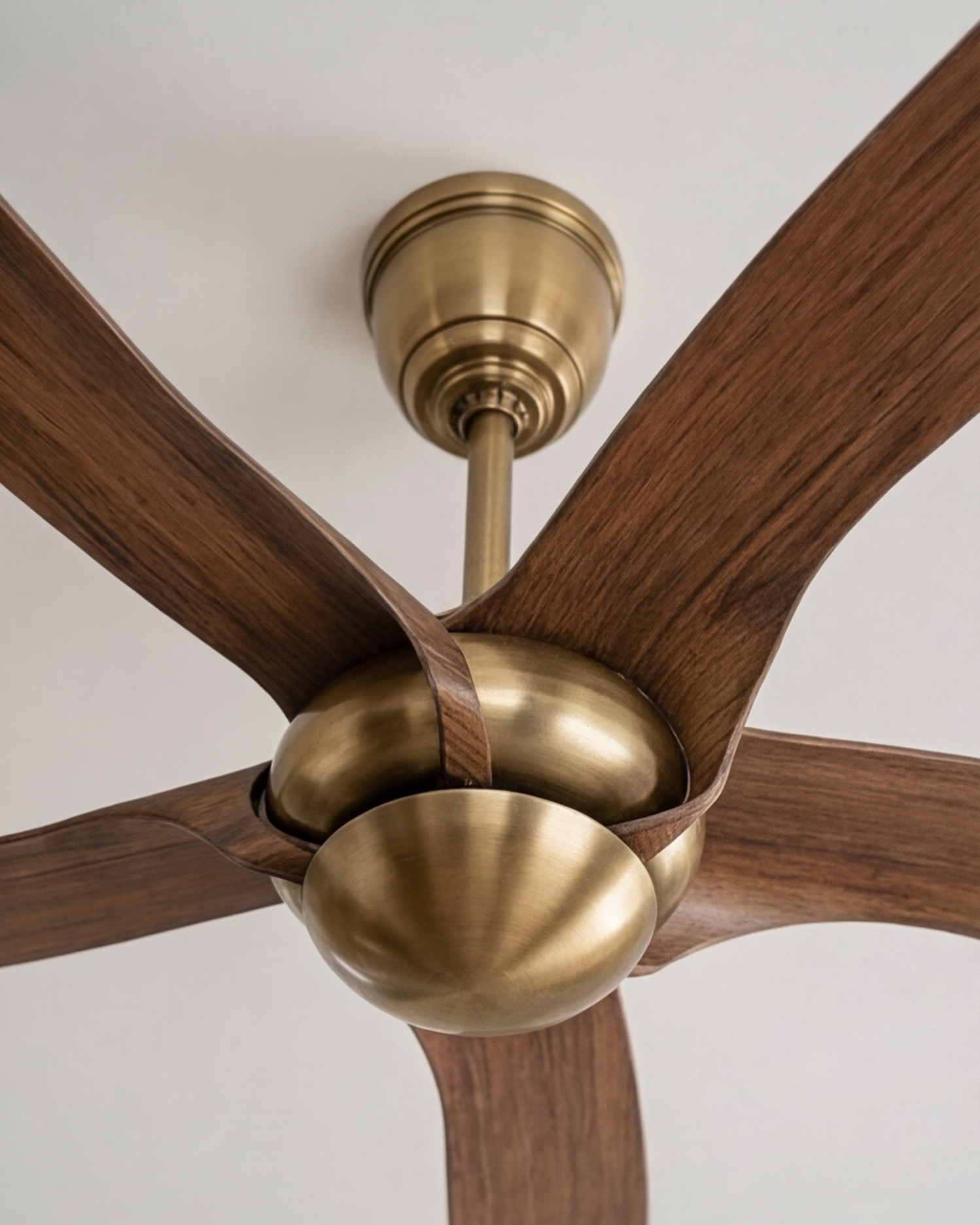 The Aurelia Brass & Walnut Ceiling Fan 