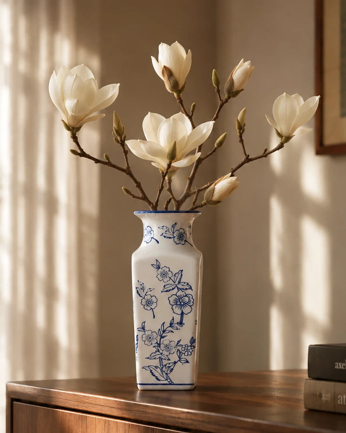 Classic Blue & White Bloom Vase 