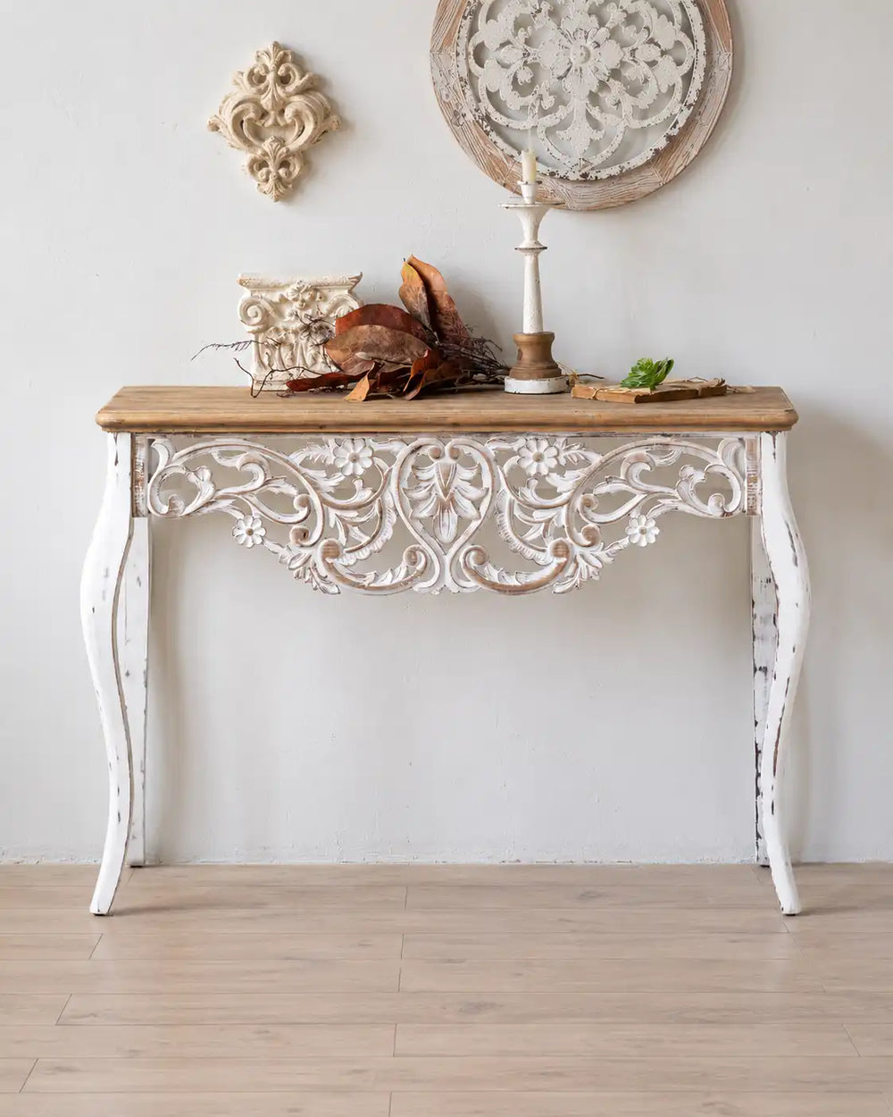 Acacia Distressed Finish Console