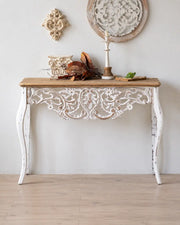 Acacia Distressed Finish Console