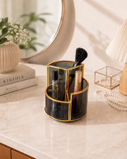 Striking Mirrored 3 Compartment Vanity Organiser
