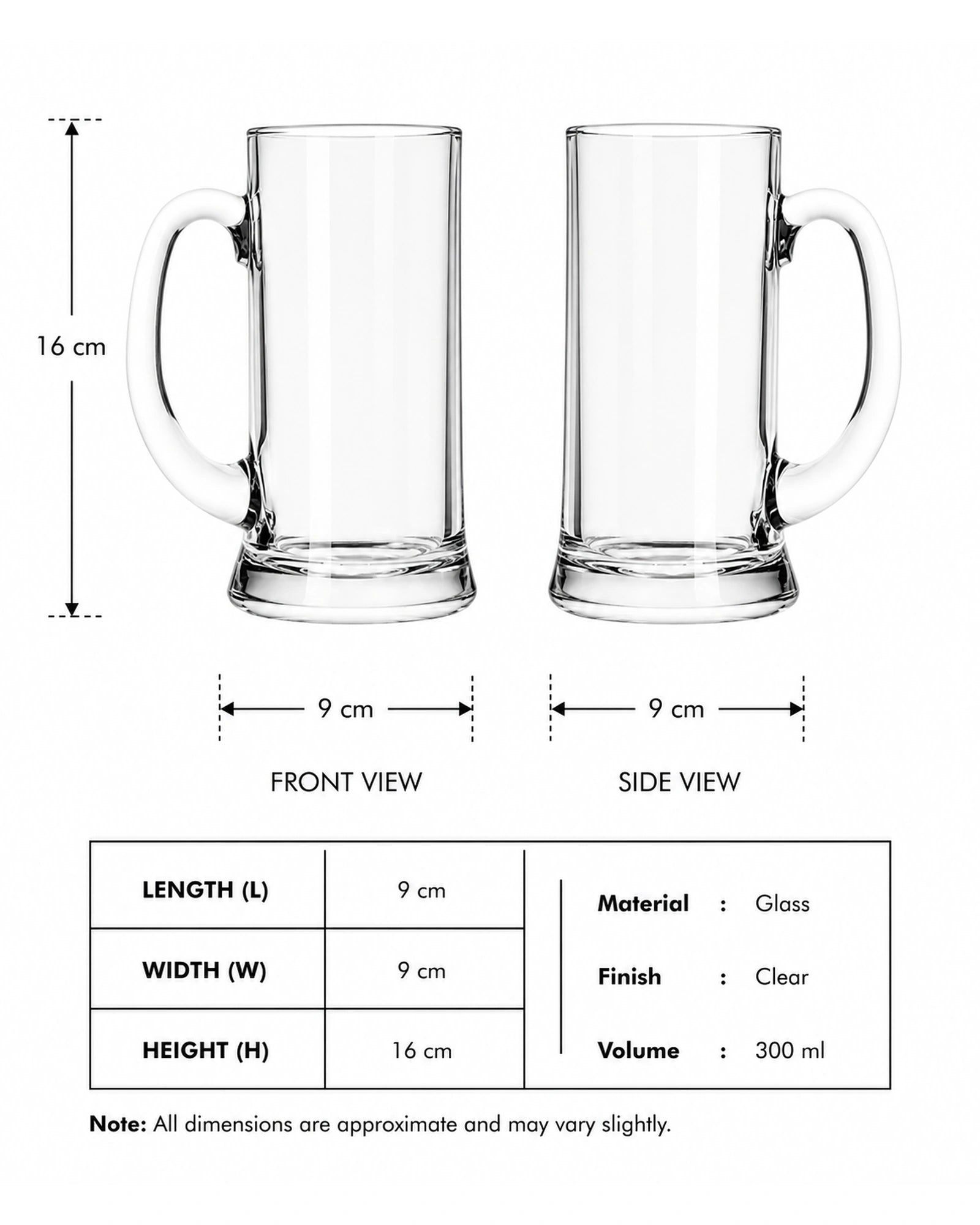 Borgonovo ICON Beer Mug - 1000ml 