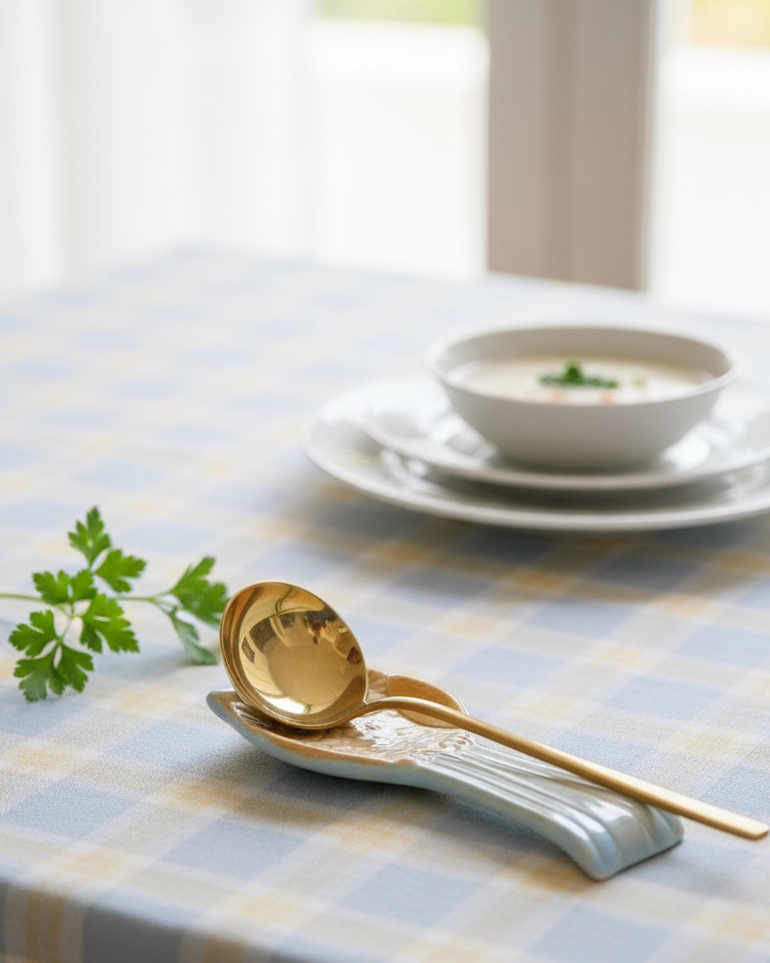 Scarlet Owl Ceramic Spoon Rest - Blue 