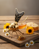 HoneyBee Honey Pot With Spoon '200 ML' - Black 