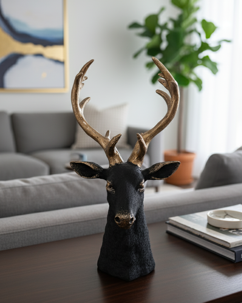 Midnight Majesty Deer Decorative Figurine 